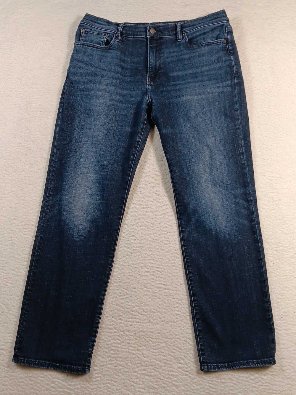 Lucky Brand Jeans Mens 34x32 Blue Denim 363 Vintage Straight Stretch Whiskers